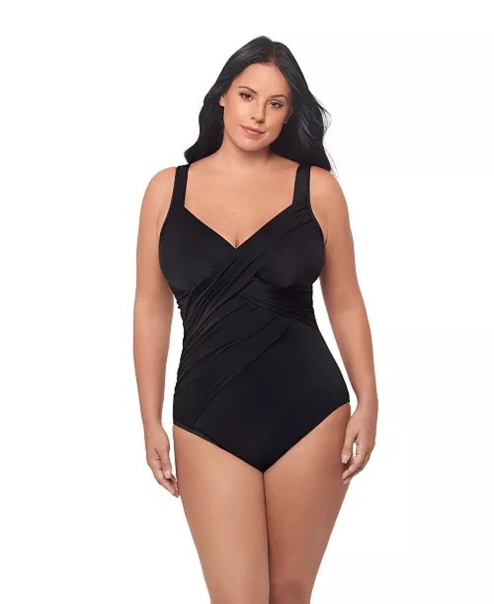 Miraclesuit
Plus Size Rock Solid Revele Tummy Control One Piece Swimsuit
